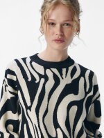 Pullover Object ObjRay L/S Knit Black/Sandshell