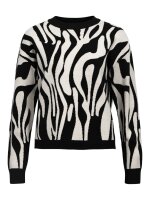 Pullover Object ObjRay L/S Knit Black/Sandshell