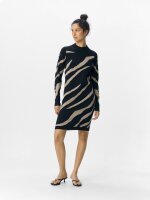 Kleid Object ObjRay L/S Knit Dress Black/Desert Taupe