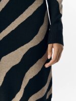 Kleid Object ObjRay L/S Knit Dress Black/Desert Taupe