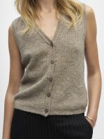 Weste Object OBJDiana V-Neck Knit Vest Morel/Melange