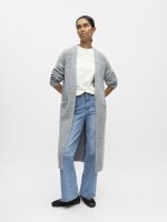 Cardigan Object ObjMilu Long Knit Medium Grey Melange