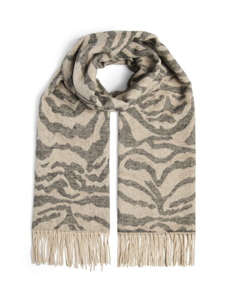 Schal Pieces PCJira Scarf White Pepper/Tiger