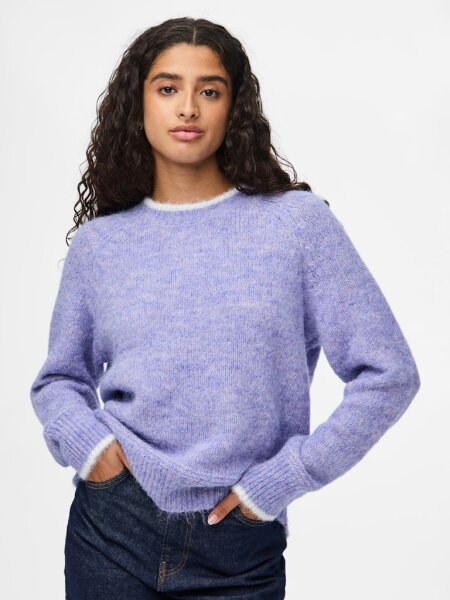 Pullover Pieces PCIvy Contrast Knit Baby Lavender