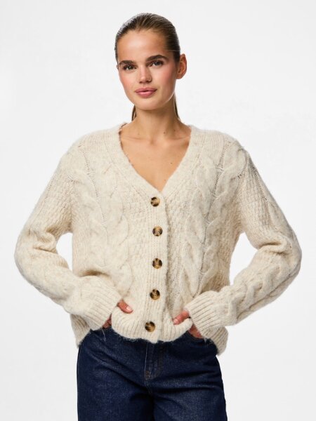 Cardigan Pieces PCNina LS V-Neck Knit Birch