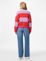 Pullover Pieces PCJanel LS O-Neck Knit Beetroot Purple/Honeycomb