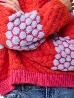 Pullover Pieces PCJanel LS O-Neck Knit Beetroot Purple/Honeycomb