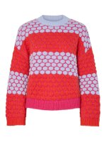 Pullover Pieces PCJanel LS O-Neck Knit Beetroot Purple/Honeycomb