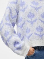 Pullover Pieces PCJudie LS O-Neck Short Knit Cloud Dancer/Baby Lavender