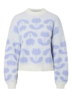 Pullover Pieces PCJudie LS O-Neck Short Knit Cloud Dancer/Baby Lavender