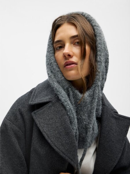 Balaklava Object OBJMilu Knit Balaclava Medium Grey Melange