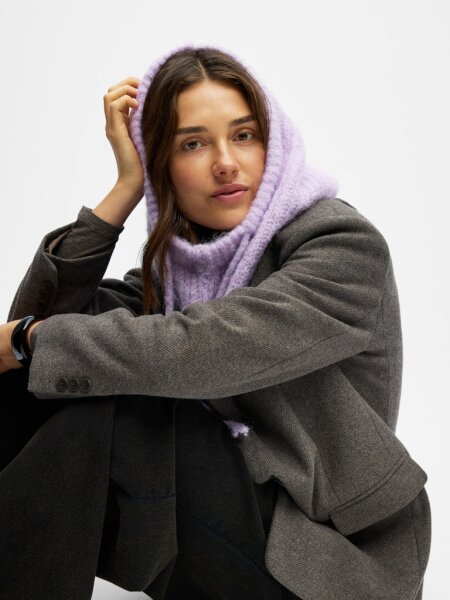 Balaklava Object OBJMilu Knit Balaclava Purple Rose