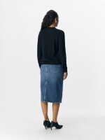 Cardigan Object OBJThess L/S Short Knit Black