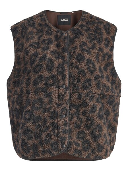 Weste JJXX JXVera Teddy Vest Seal Brown/Leopard