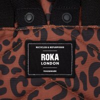 Rucksack Roka Canfield Small Recycled Canvas Leopard Print