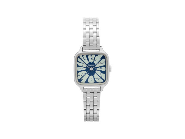 Armbanduhr Komono Kate Flower Estate Silver Blue Cloud