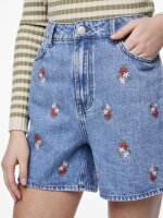 Shorts Pieces PCSky HW Embroidery Denim Light Blue
