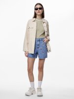Shorts Pieces PCSky HW Embroidery Denim Light Blue