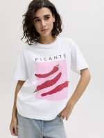 Shirt JJXX JXSenna Loose SS Tee Bright White/Picante