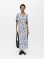 Kleid Object ObjVima S/S Midi Dress Birch/Azure Blue