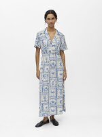 Kleid Object ObjVima S/S Midi Dress Birch/Azure Blue