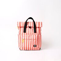 Rucksack Roka Canfield Small Recycled Canvas Coral Stripe