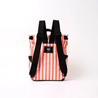 Rucksack Roka Canfield Small Recycled Canvas Coral Stripe