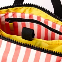 Rucksack Roka Canfield Small Recycled Canvas Coral Stripe