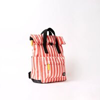 Rucksack Roka Canfield Small Recycled Canvas Coral Stripe