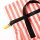 Rucksack Roka Canfield Small Recycled Canvas Coral Stripe