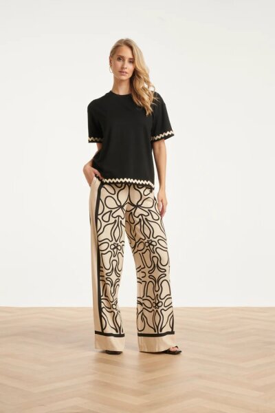 Hose Smashed Lemon 26390 Pants Sand black