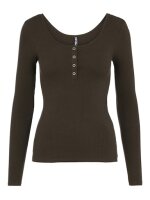 Shirt Pieces PCKitte LS Top JRS Hot fudge