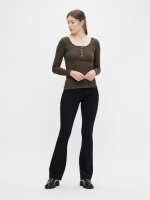 Shirt Pieces PCKitte LS Top JRS Hot fudge