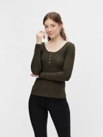 Shirt Pieces PCKitte LS Top JRS Hot fudge