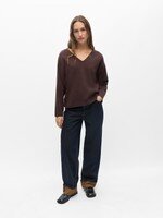 Pullover Object ObjReynard V-Neck Noos Seal Brown