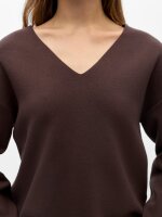 Pullover Object ObjReynard V-Neck Noos Seal Brown