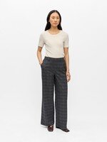Hose Object Objlisa Wide Pant AOP Dark Gray Melan/Blue/brown