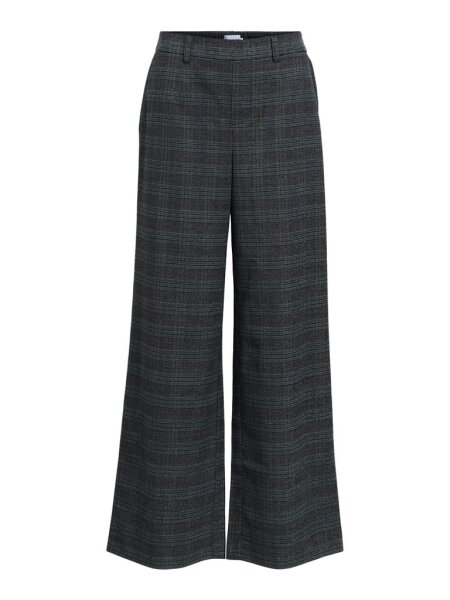 Hose Object Objlisa Wide Pant AOP Dark Grey Melan/Blue/brown