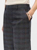 Hose Object Objlisa Wide Pant AOP Dark Gray Melan/Blue/brown