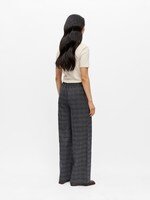 Hose Object Objlisa Wide Pant AOP Dark Gray Melan/Blue/brown