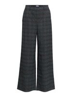 Hose Object Objlisa Wide Pant AOP Dark Gray Melan/Blue/brown
