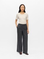Hose Object Objlisa Wide Pant AOP Dark Grey Melan/Blue/brown