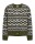 Cardigan Freequent FQAlpa Green Mel Off-White