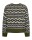 Cardigan Freequent FQAlpa Green Mel Off-White