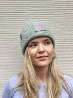Beanie Be Famous Patch Amore Dusty Green