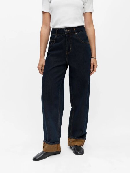 Jeans Object ObjIsira straight loose dark denim