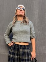 Pullover Pieces PCSilly Wrap Grey Melange