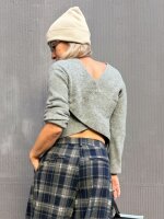 Pullover Pieces PCSilly Wrap Grey Melange