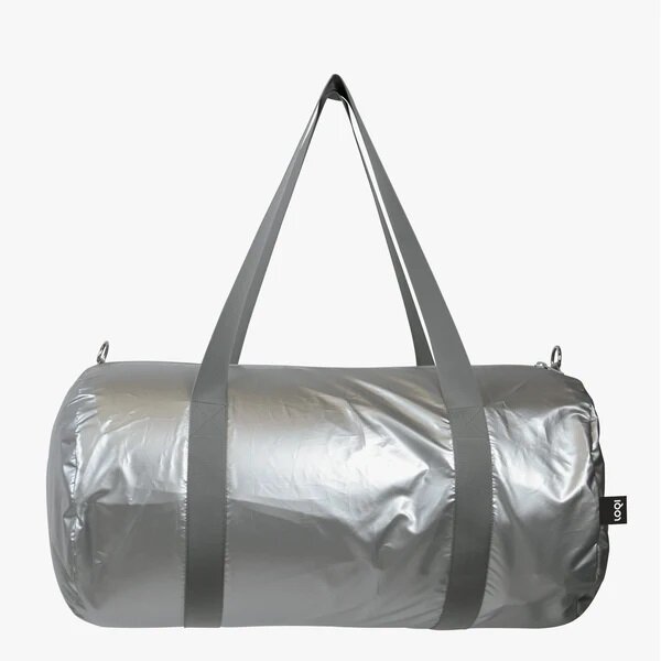 Weekender gross Tasche LOQI Metallic Silber