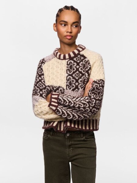 Pullover Pieces PCFusion LS Natural tones